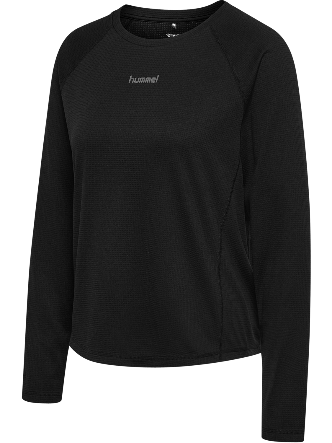 hmlMOMENTUM W T-SHIRT L/S, BLACK, packshot