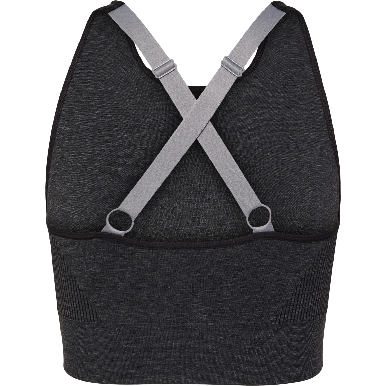 hmlMT HANA 2.0 SEAMLESS SPORTS TOP, BLACK MELANGE, packshot