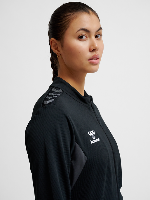 hmlAUTHENTIC PL ZIP JACKET WOMAN, BLACK, model