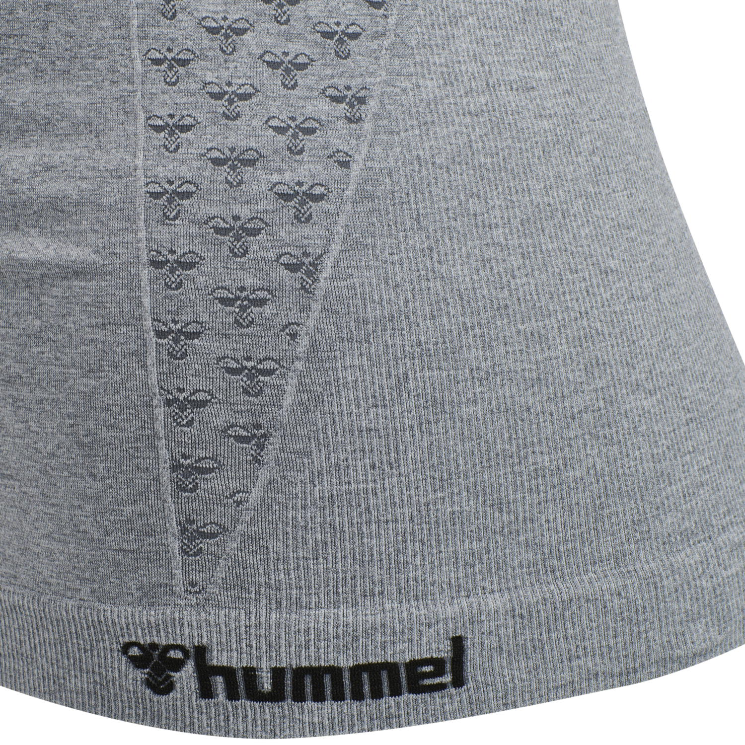 hmlCI SEAMLESS TOP, GREY MELANGE, packshot