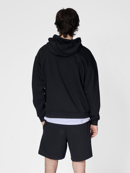 hmlLOOSE HOODIE SPORTSWEAR, BLACK, model