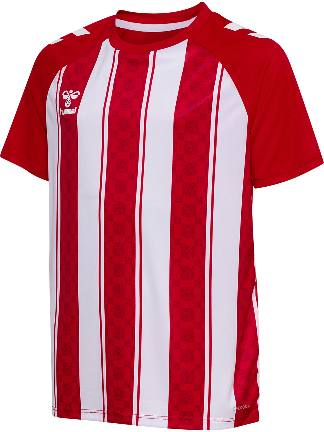 hmlMATCH STRIPED JERSEY S/S KIDS, TRUE RED/WHITE, packshot