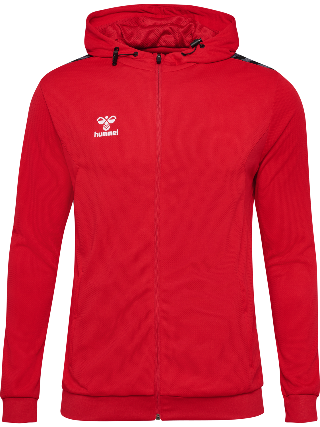 hmlAUTHENTIC PL ZIP HOODIE, TRUE RED, packshot