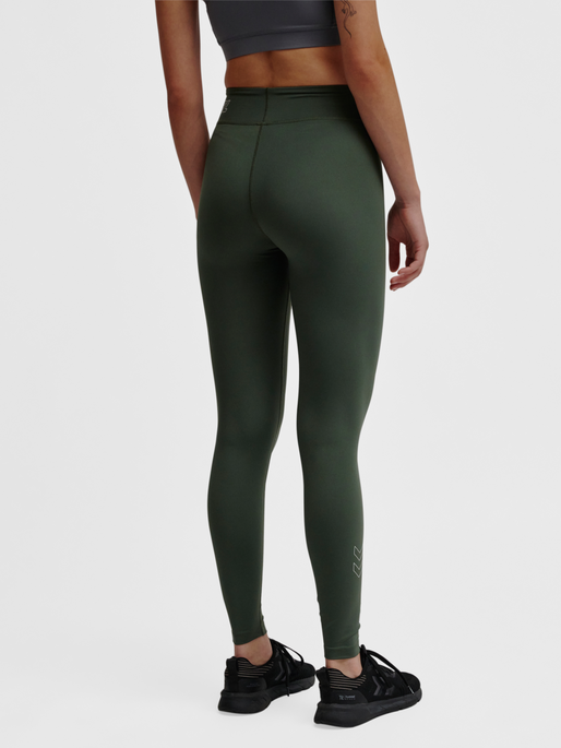 hmlTE FUNDAMENTAL MID WAIST TIGHTS, CLIMBING IVY, model