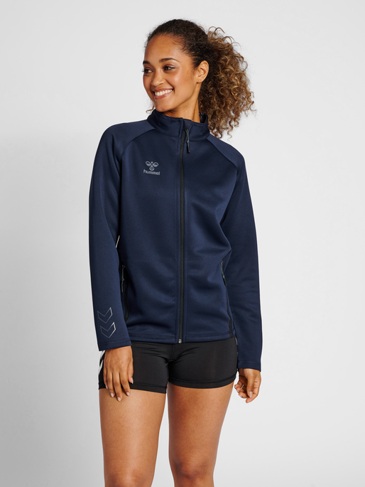 hmlCIMA XK ZIP JACKET WOMAN, MARINE, model