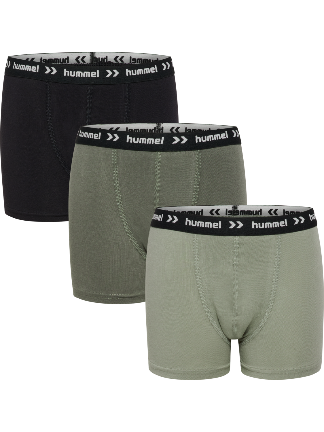 hmlJR NALLE BOXERS 3 PACK, CASTOR GRAY, packshot