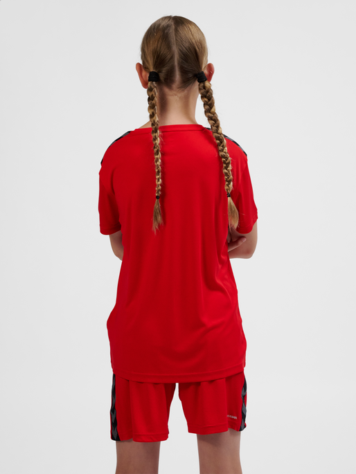 hmlAUTHENTIC PL JERSEY S/S KIDS, TRUE RED, model