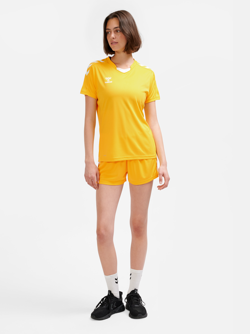 hmlCORE XK POLY JERSEY S/S WOMAN, SPORTS YELLOW, model