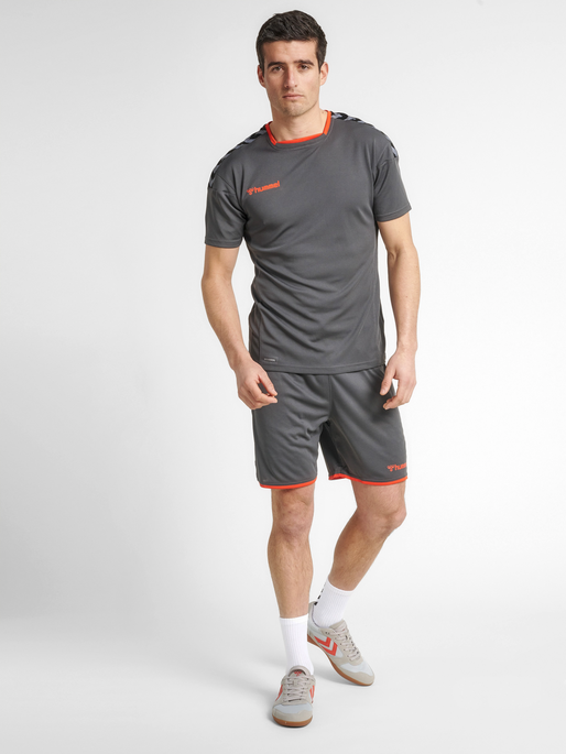 hmlAUTHENTIC POLY JERSEY S/S, ASPHALT, model