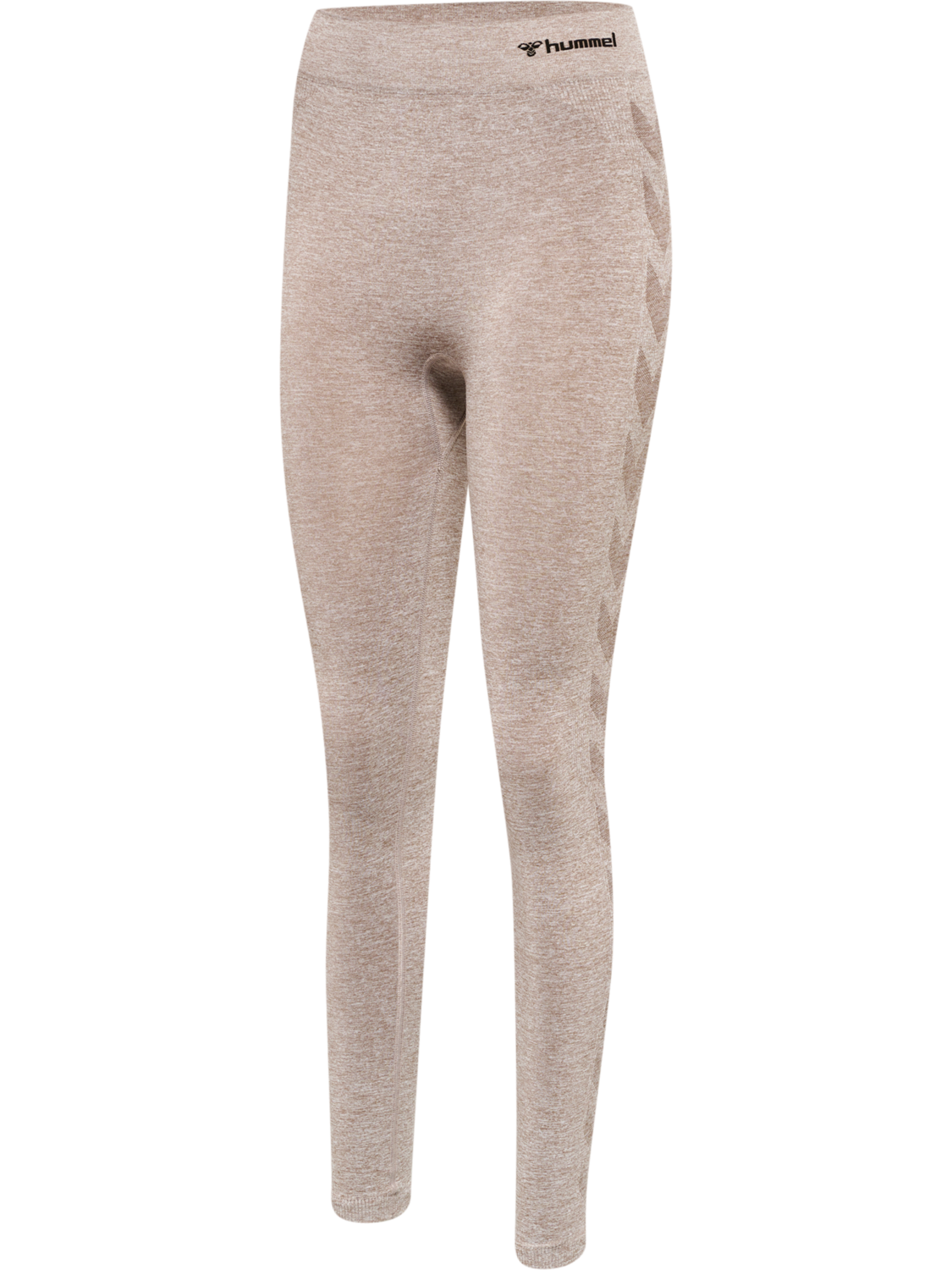 hmlCI SEAMLESS MID WAIST TIGHTS, DRIFTWOOD MELANGE, packshot
