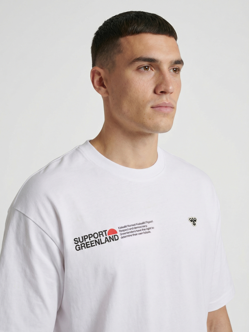 hmlGREENLAND T-SHIRT S/S, WHITE, model