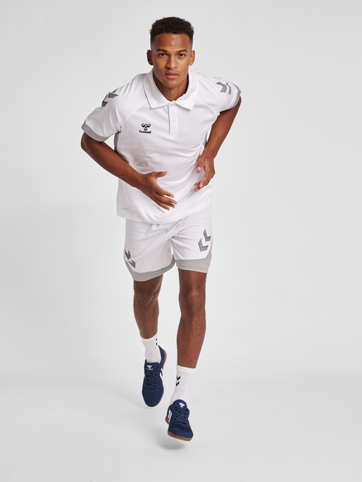 hmlLEAD FUNCTIONAL POLO, WHITE, model
