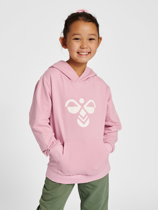 hmlCUATRO HOODIE, ZEPHYR, model