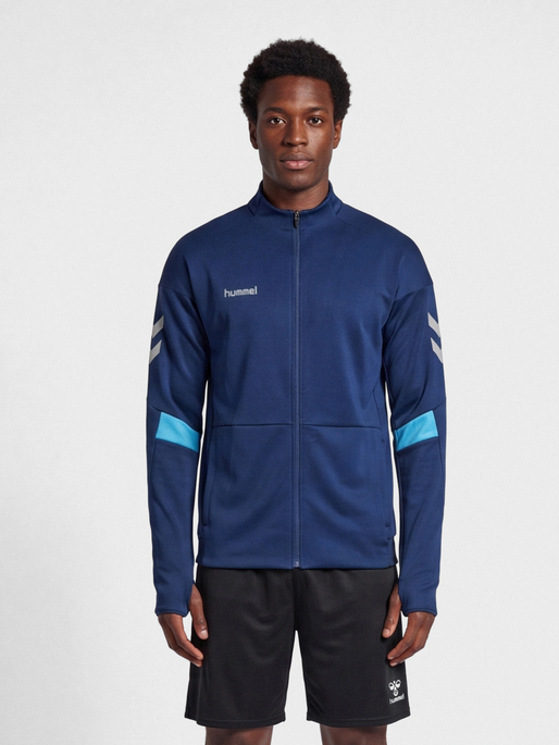 TECH MOVE POLY ZIP JACKET, SARGASSO SEA, model
