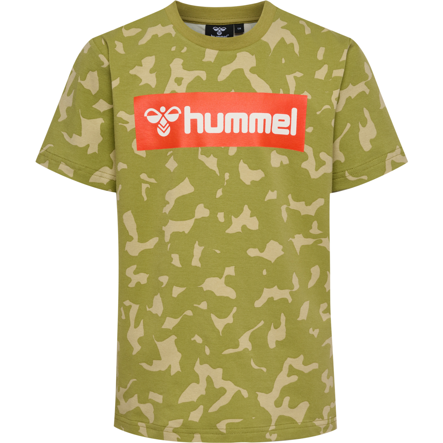 hmlRUSH AOP T-SHIRT S/S, GREEN OLIVE, packshot