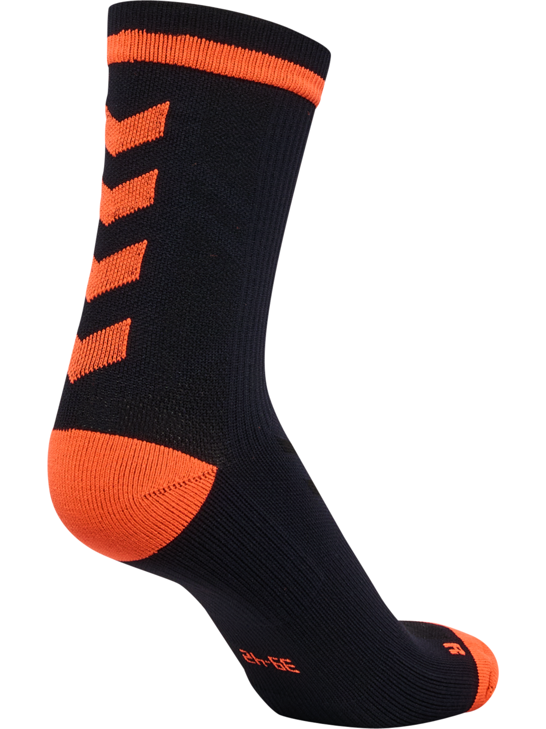 ELITE INDOOR SOCK LOW PA, BLACK/NEON ORANGE, packshot