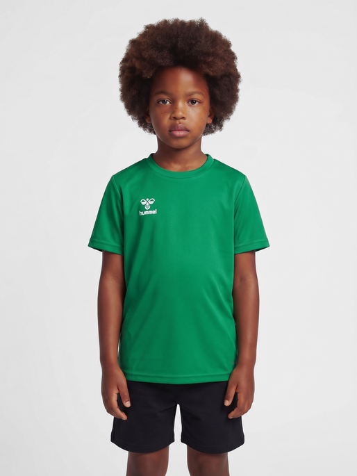 hmlESSENTIAL JERSEY S/S KIDS, JELLY BEAN, model