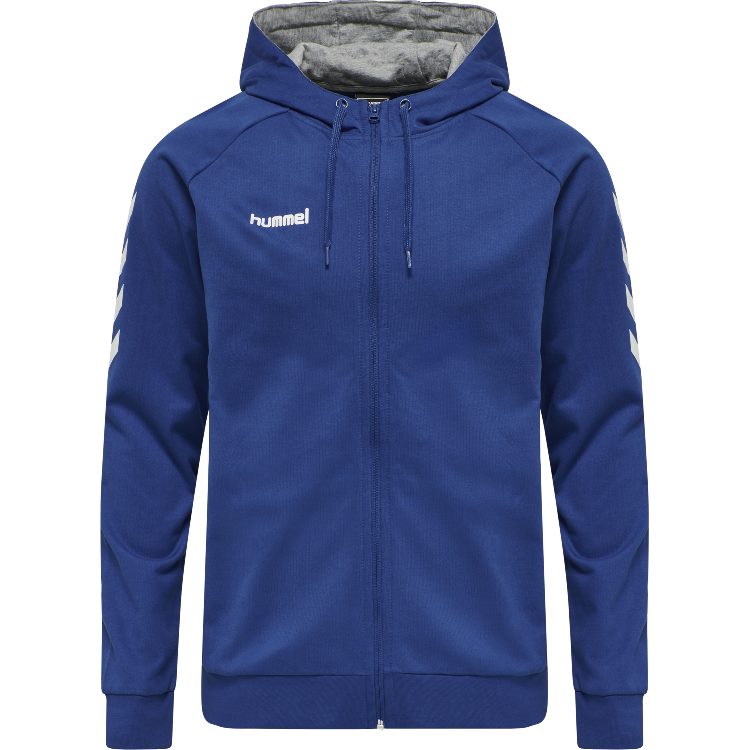 HMLGO COTTON ZIP HOODIE, TRUE BLUE, packshot