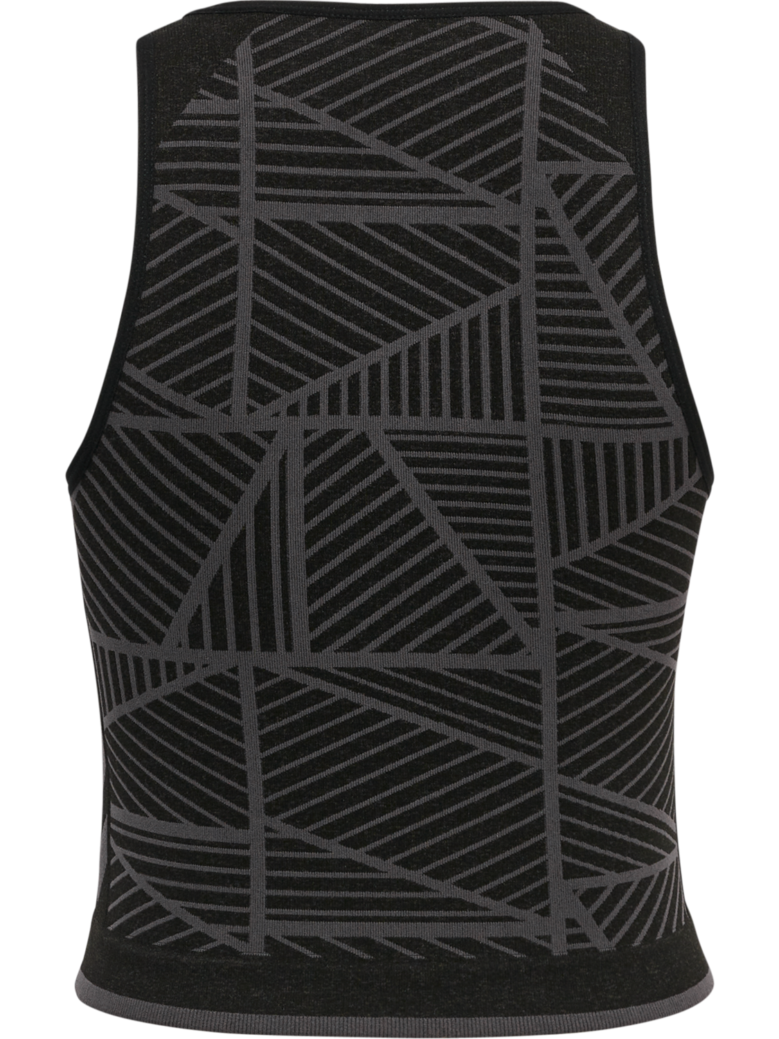hmlMT ENERGY SEAMLESS CROP TOP, BLACK/ASPHALT MELANGE, packshot