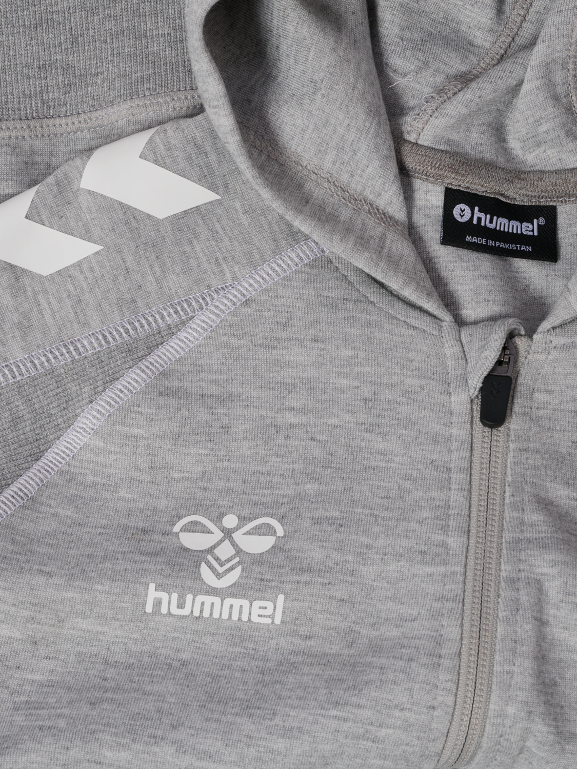 hmlMOVE 2.0 ZIP HOODIE KIDS, GREY MELANGE, packshot