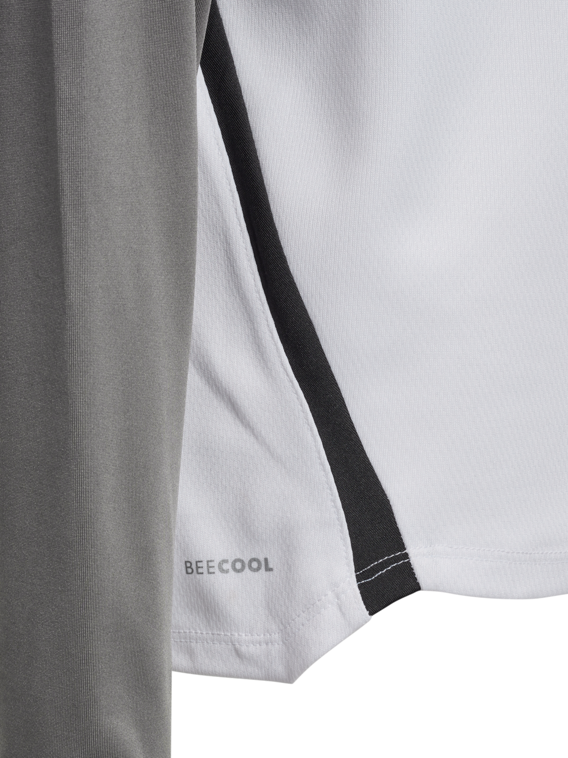 hmlLEAD 2.0 HALF ZIP KIDS, WHITE/STEEL GRAY, packshot