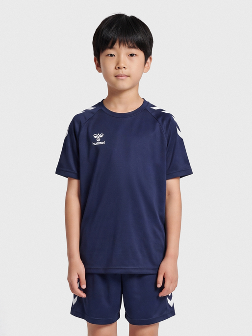 hmlCORE XK CORE POLY TEE S/S KIDS, MARINE, model