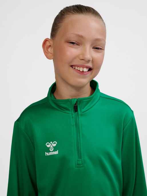 hmlESSENTIAL HALF-ZIP KIDS, JELLY BEAN, model