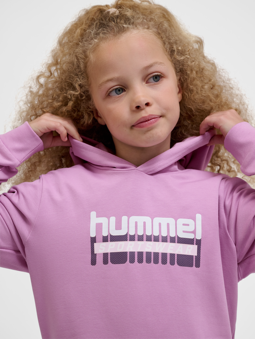 hmlTUKAS HOODIE, SMOKY GRAPE, model