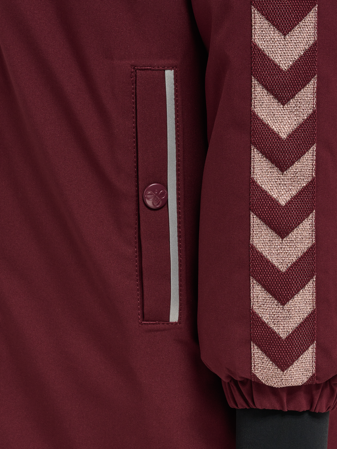 hmlLEAF TEX COAT, WINDSOR WINE, packshot