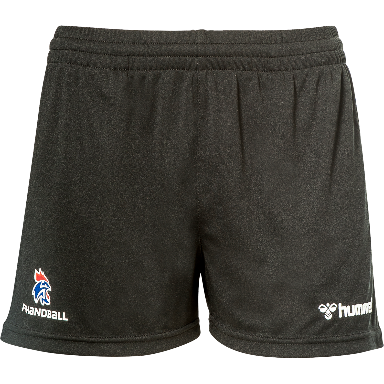 FFHB REFEREE POLY SHORTS WOMAN, BLACK W/LOGO, packshot