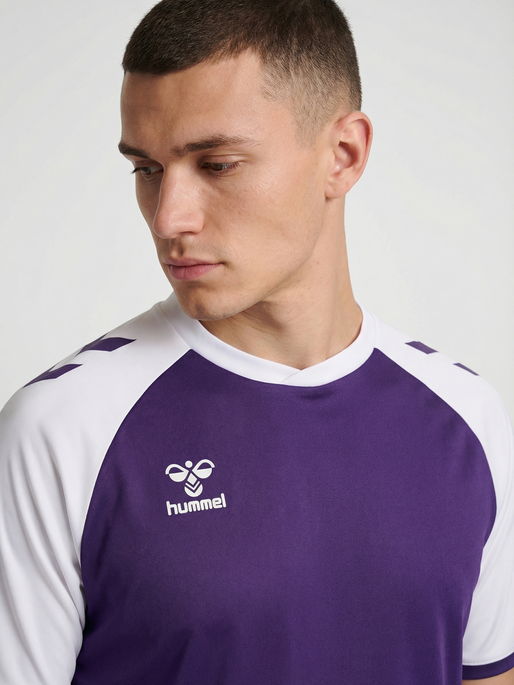 hmlMATCH LEAGUE JERSEY S/S, ACAI/WHITE, model