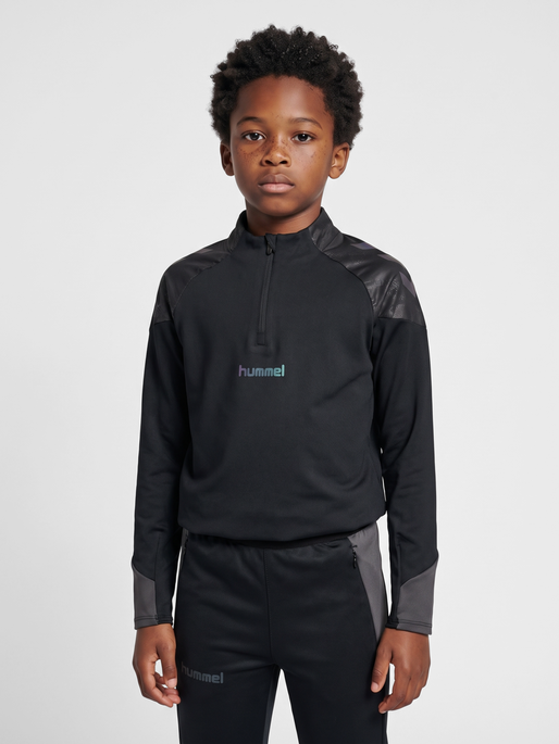 hmlBLAZE26 PRO TRAINING HALFZIP KID, BLACK, model