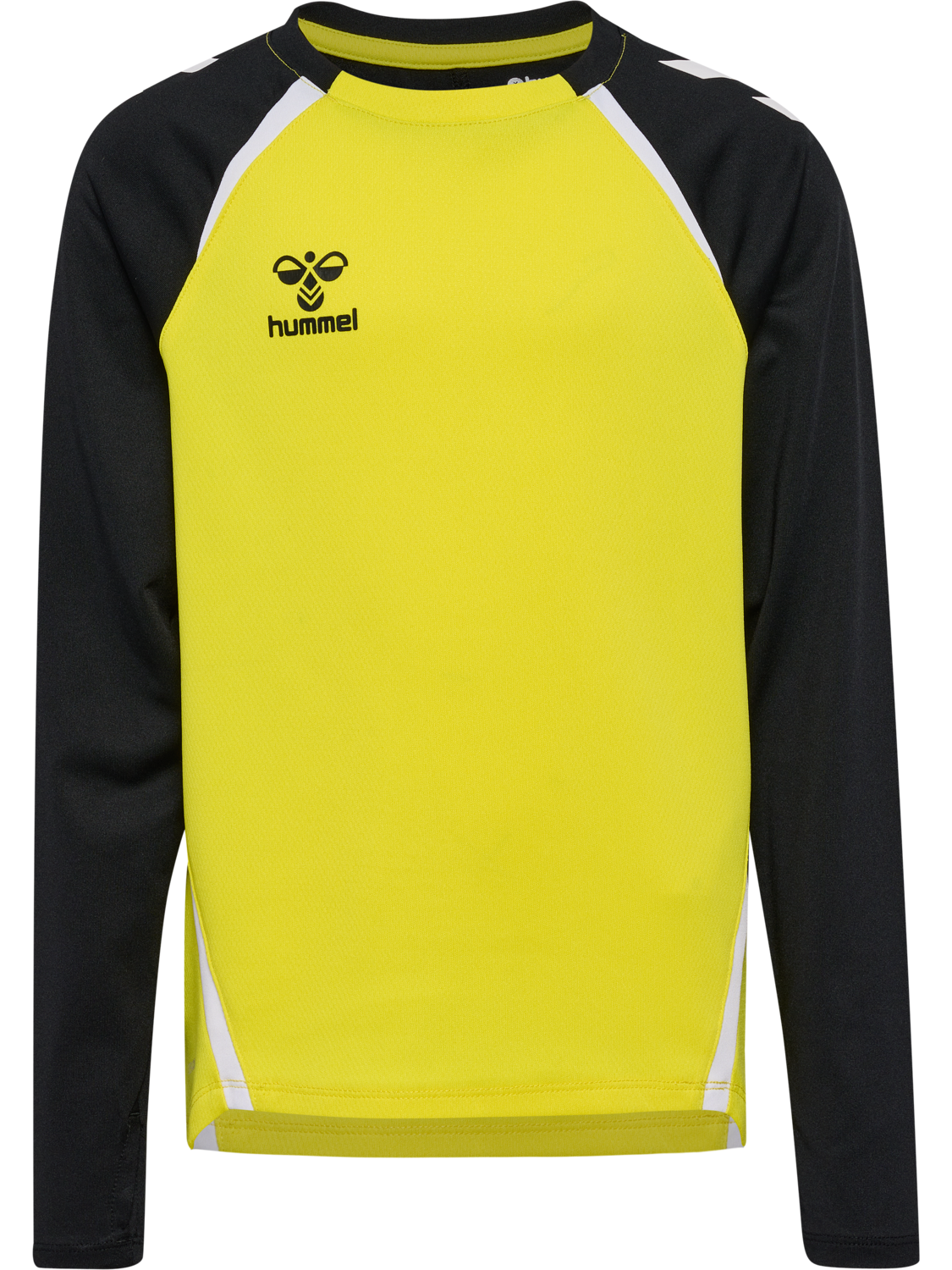 hmlLEAD 2.0 CREW SWEAT KIDS, BLAZING YELLOW/BLACK, packshot