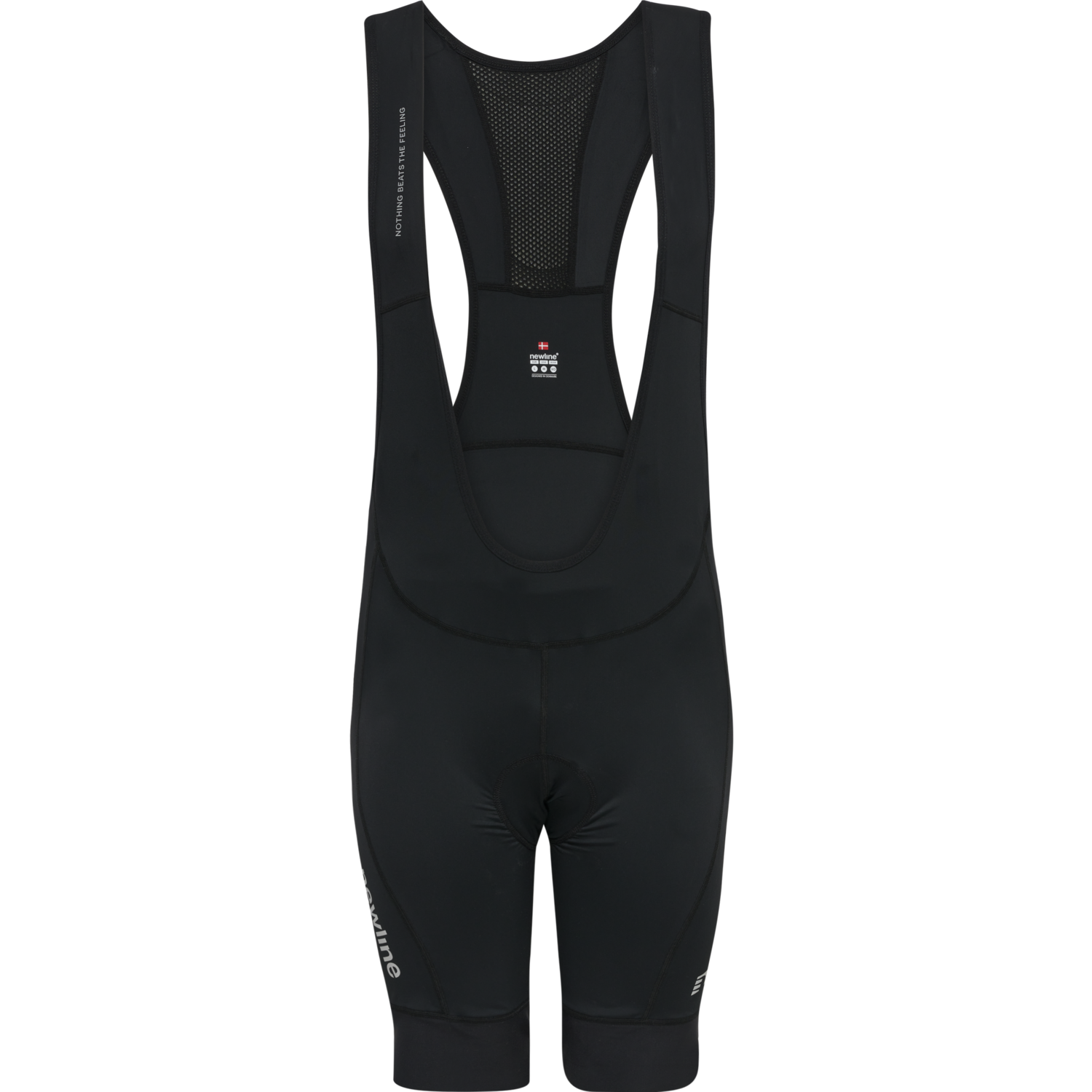 MENS CORE BIKE PANEL BIB SHORTS, BLACK, packshot