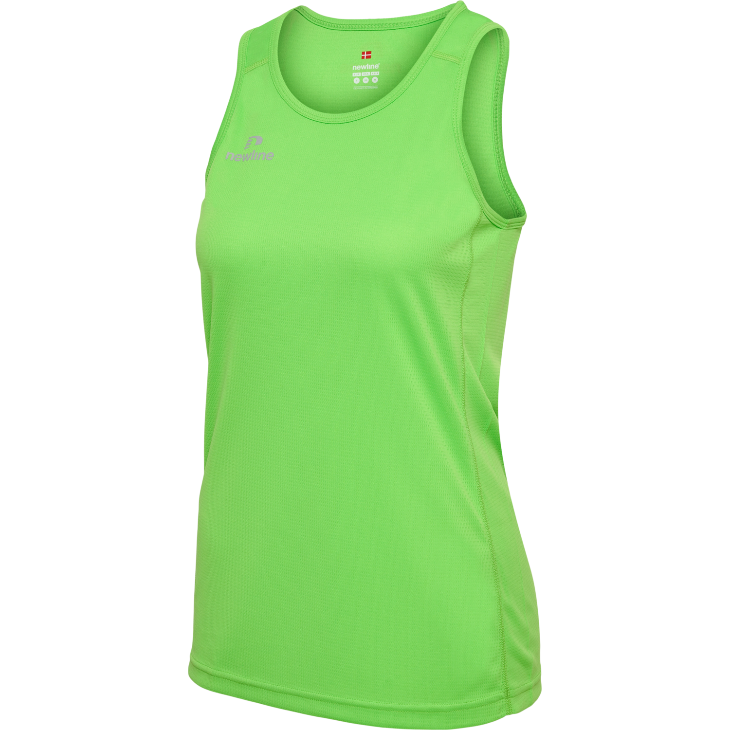 WOMEN'S ATHLETIC RUNNING SINGLET, GREEN FLASH, packshot
