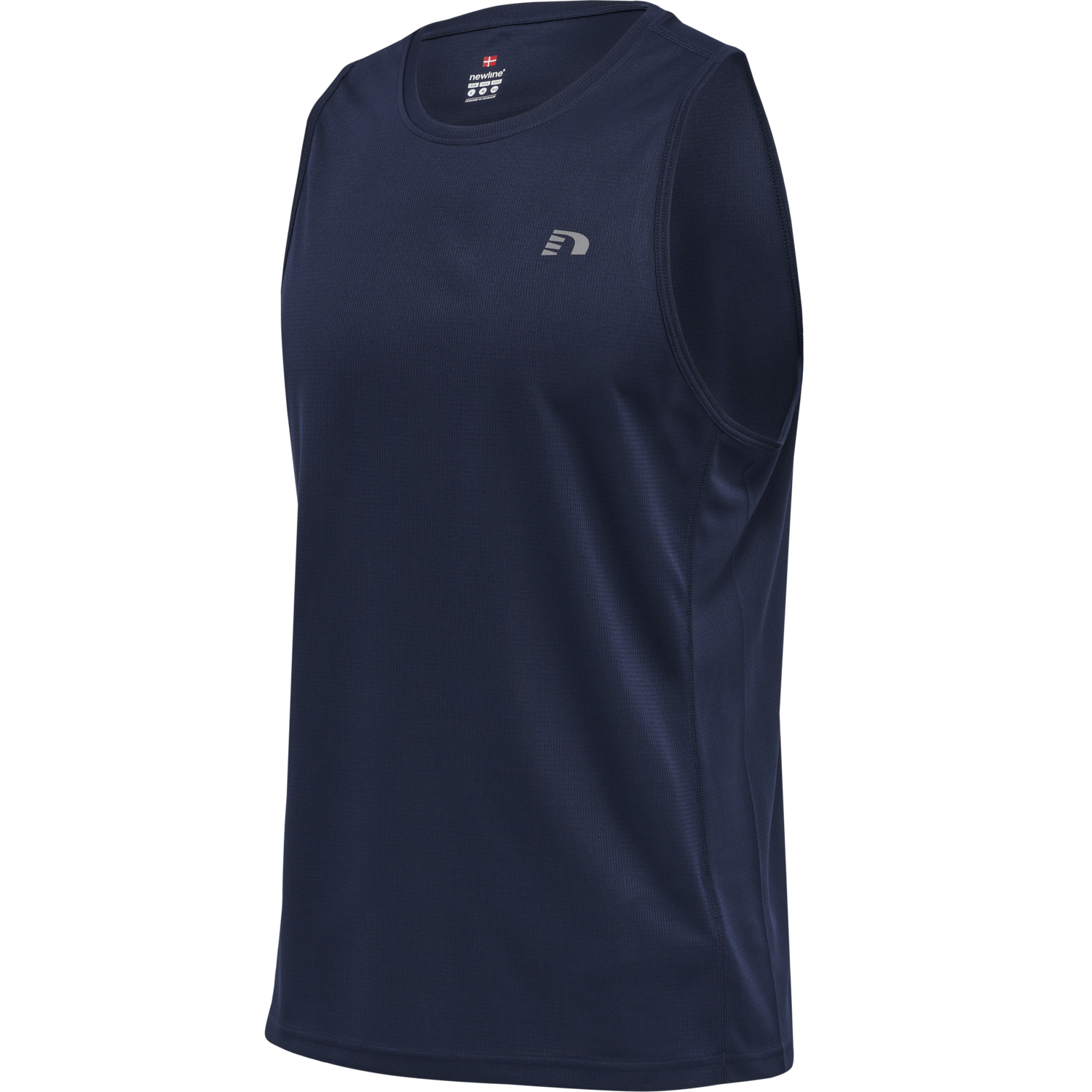 MEN CORE RUNNING SINGLET, BLACK IRIS, packshot