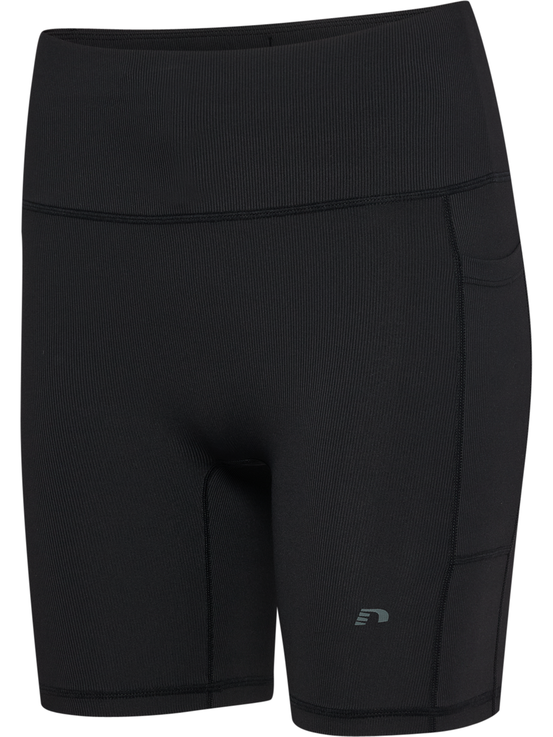 nwlECLIPSE RIB SHORT TIGHTS, BLACK, packshot